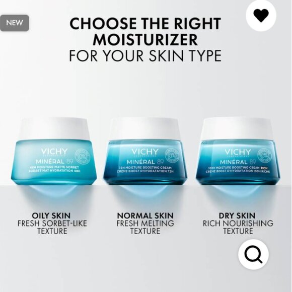 Vichy Laboratories Minéral 89 48H Moisture Matte Sorbet Fragrance-Free Gel | NEW - Picture 4 of 5
